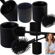 SZCZOTKA DO WC SILIKONOWA CZARNA CLEAN GANG ANTYBAKTERYJNA NA STOJAKU