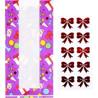 TOREBKI PAPIEROWE CUKIERKI SŁODYCZE NAKLEJKI 10SZT