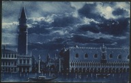 Venezia. Panorama at night - A. Trialdi, Milano 1910