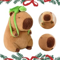 MASKOTKA KAPIBARA Z PLECAKIEM ŻÓŁWIKIEM PLUSZOWYM PLUSZAK 25CM PREZENT