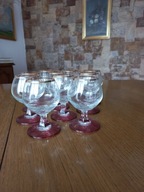 kieliszki do wina PRL kolorowe