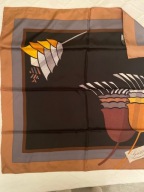 Gucci chusta jedwab brązowa