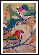 A2 OBRAZ PLAKAT PTAK PTAKI PLAKAT KOLOROWE PTAKI PTASZKI