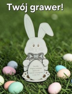 Personalizowany Zajączek Wielkanocny, uchwyt na pieniądze, prezent, grawer