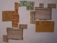 STARE KARTKI NA ŻYWNOŚĆ - MIĘSO, ZESTAW 5 SZTUK