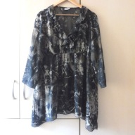 Cienka zwiewna dłuższa bluzka tunika r. 46 48