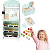 DUŻY DREWNIANY SKLEP STRAGAN TEATR WAGA TERMINAL PŁATNICZY WARZYWA I OWOCE