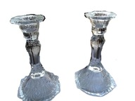 Szklane / kryształowe świeczniki (2 sztuki)