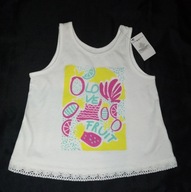 IN EXTENSO biała bluzka OWOCE top bez rękawów bawełna 2-3 lata NOWA