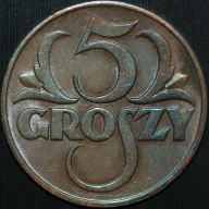 5 groszy 1936 - piękny egzemplarz