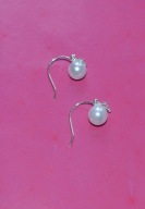 Kolczyki z pereł słodkowodnych 6 mm | Stal chirurgiczna | Antyalergiczne