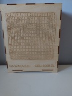 Skarbonka wykreślanka / prezent/ personalizacja