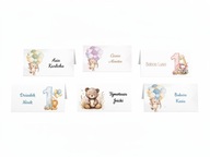 Winietki Personalizowane 6szt Urodziny Roczek Chrzest