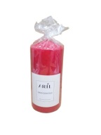 ARIL Świeca walec BEZZAPACHOWA 75 h CZERWONA