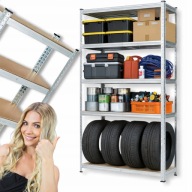 REGAŁ MAGAZYNOWY METALOWY 180X60X40 GARAŻOWY SOLIDNY STALOWY 875KG 5 PÓŁEK