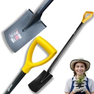 ŁOPATA SZPADEL PROSTY METALOWY OGRODOWY TRZONEK 115CM DO OGRODU SOLIDNY