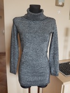 SWETER szary srebrny UNI ok S/M 36/38