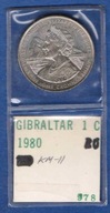 GIBRALTAR 1 Korona 1980 KRÓLOWA MATKA / QE II