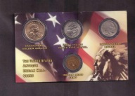 USA - ciekawy zestaw nowych i starych emisji - 4 monety