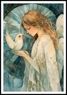 A2 PLAKAT OBRAZ ANIOŁ, PLAKAT Z ANIOŁEM, ANIELSKIE SKRZYDŁA, ANIELICA NR 5