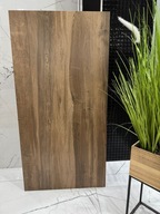 Płytka gresowa drewnopodobna 120x60 cm – ciemny dąb, format XL, gat. I