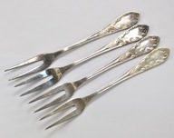 PIĘKNE STARE WIDELCE DO ZAKĄSEK 4 szt. ZOBACZ TANIO!