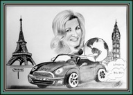 Karykatura portret ze zdjęcia dla podróżniczki PROMOCJA