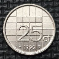 *HOLANDIA [0038]*25 centów 1992 Beatrycze (królowa Niderlandów)*25ct Nikiel