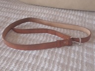 Skórzany pasek do spodni z PRL - długość - 120cm !!
