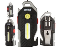 LATARKA WIELOFUNKCYJNA LED 400lm YATO 6w1 WYBIJAK DO SZYB NOŻYK OTWIERACZ