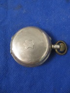 OKAZJA--Duży Srebrny Kieszonkowy Zegarek XIXw