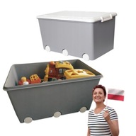 POJEMNIK PUDŁO KOSZ PUDEŁKO SKRZYNIA NA ZABAWKI DUŻY NA KÓŁKACH PLASTIKOWY