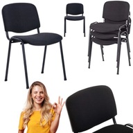 KRZESLO KONFERENCYJNE ISO DO BIURA KUCHNI SALONU SALI POCZEKALNI CZARNE