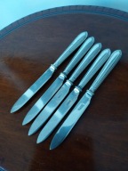 Nożyki deserowe stary szwedzki wzór monogram kpl.5 sztuk