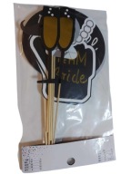 FOTO GADŻETY REKWIZYTY DO ZDJĘĆ PANIEŃSKI wieczór Team Bride zestaw 9szt