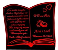 PODZIĘKOWANIA DLA RODZICÓW 4 KOLORY LED ŚLUB