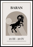 A2 PLAKAT OBRAZ ZNAK ZODIAKU BARAN, NATURA, HOROSKOP, DO DOMU, NA PREZENT