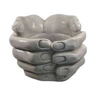 DONICZKA OZDOBNA GIPSOWA SPLECIONE DŁONIE DUŻA CIĘŻKA MASYWNA