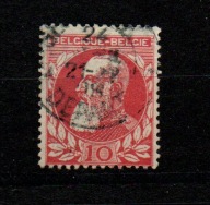 Znaczek Belgia 10 cent Król Leopold II 1905r;