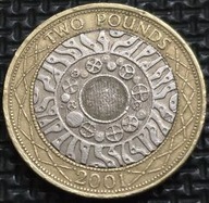 *WIELKA BRYTANIA [0640] *2 Funty 2001 Technologia Królowa Elizabeth II