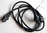 Kabel zasilający uniwersalny komputer monitor czarny