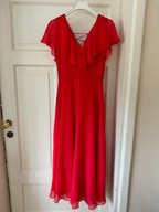 Hexeline suknia wieczorowa 34 malinowa Hiszpanka z cyrkoniami impreza