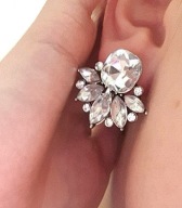 KOLCZYKI KWIATY KWIATKI KWIATKAMI stokrotki oplotki DIAMENTY WISZĄCE DŁUGIE