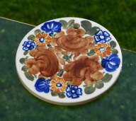 Stary WŁOCŁAWEK ceramika artystyczna OBRAZEK Folk