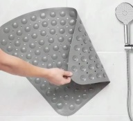 Mata antypoślizgowa pod prysznic narożna 54x54 cm przyssawki