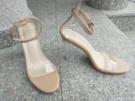 SEXY SANDAŁY nr 41 przezroczyste na słupku