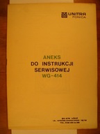 WG-414 Aneks Gramofon Instrukcja Serwisowa Fonica