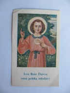 WARSZAWA MUNINA k/JAROSŁAW JEZU BOŻE DZIECIĘ PRYMICJE stary ŚW.OBRAZEK 1958