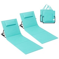 Leżak stal niebieski Songmics