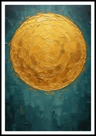 A2 OBRAZ PLAKAT KSIĘŻYC W PEŁNI, ARTYSTYCZNY, MALARSTWO SZTUKA